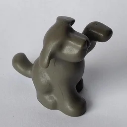 Animal, Dog, Raised Paw [Plain] / Dark Gray