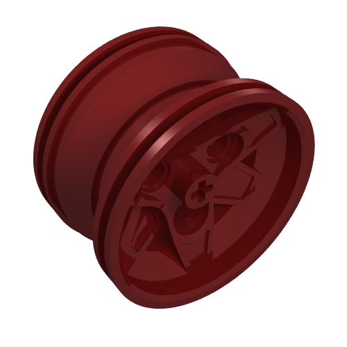 Lego Wheel 43.2 x 26 Technic Racing Small with 3 Pinholes / Dark Red