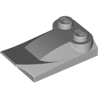 Brick Wedged, Curved 2 x 3 x 2/3 Two Studs, Wing End / Light Bluish Gray