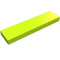 Tile 1 x 4 with Groove / Lime