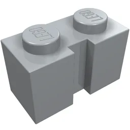 Brick Special 1 x 2 with Groove / Light Bluish Gray