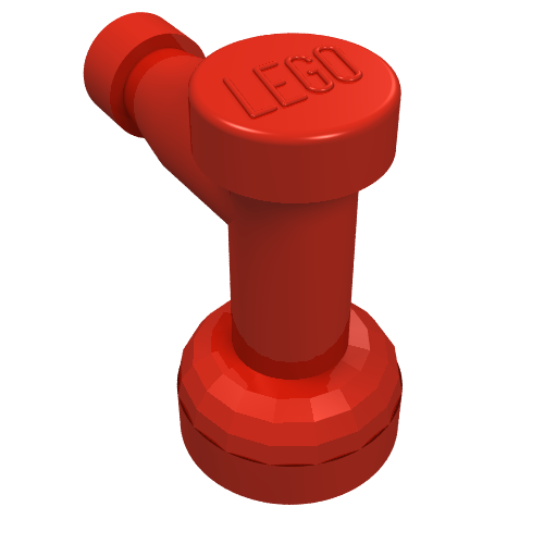 Lego Tap 1 x 1 with Hole in Spout / Red