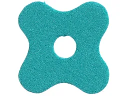 Foam Part for Set 3151 - Scala Flower with 4 Petals and Hole / Light Turquoise
