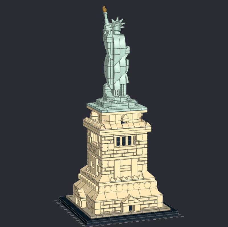 Lego Nano Statue Of Liberty With Pedestal