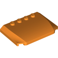 Lego Brick Wedged, Curved Triple 4 x 6 x 2/3 with 4 Studs / Orange