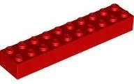 Brick 2 x 10 / Red