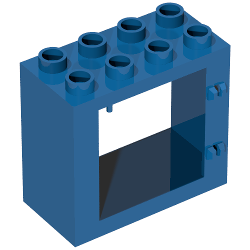 Lego Duplo Door / Window Frame Flat Front Surface / Blue