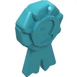 Equipment Animal Grooming Kit Award Ribbon with Number 2 / Medium Azure