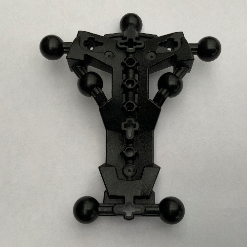 Lego Large Figure Skeletal, Torso, Angular with 7 Ball Joints / Black