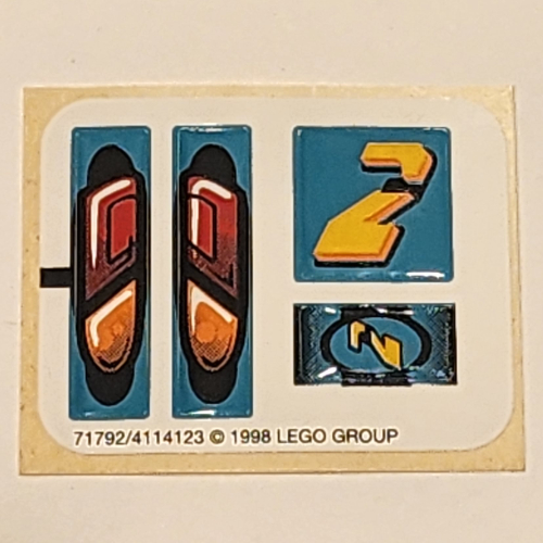 Lego Sticker Sheet for Set 8202-1 / [No Color/Any Color]