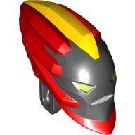 Lego Large Figure Head, Swampfire with Black Face Print / Red