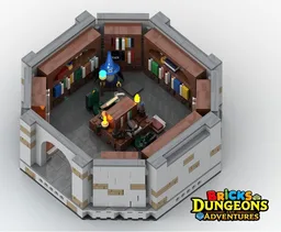 LEGO Castle The Library Instructions (PDF), Human Wizard figurine, Bricks Dungeons and Adventures