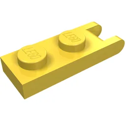Hinge Plate 1 x 2 with 2 Fingers at Outer Edges / Yellow