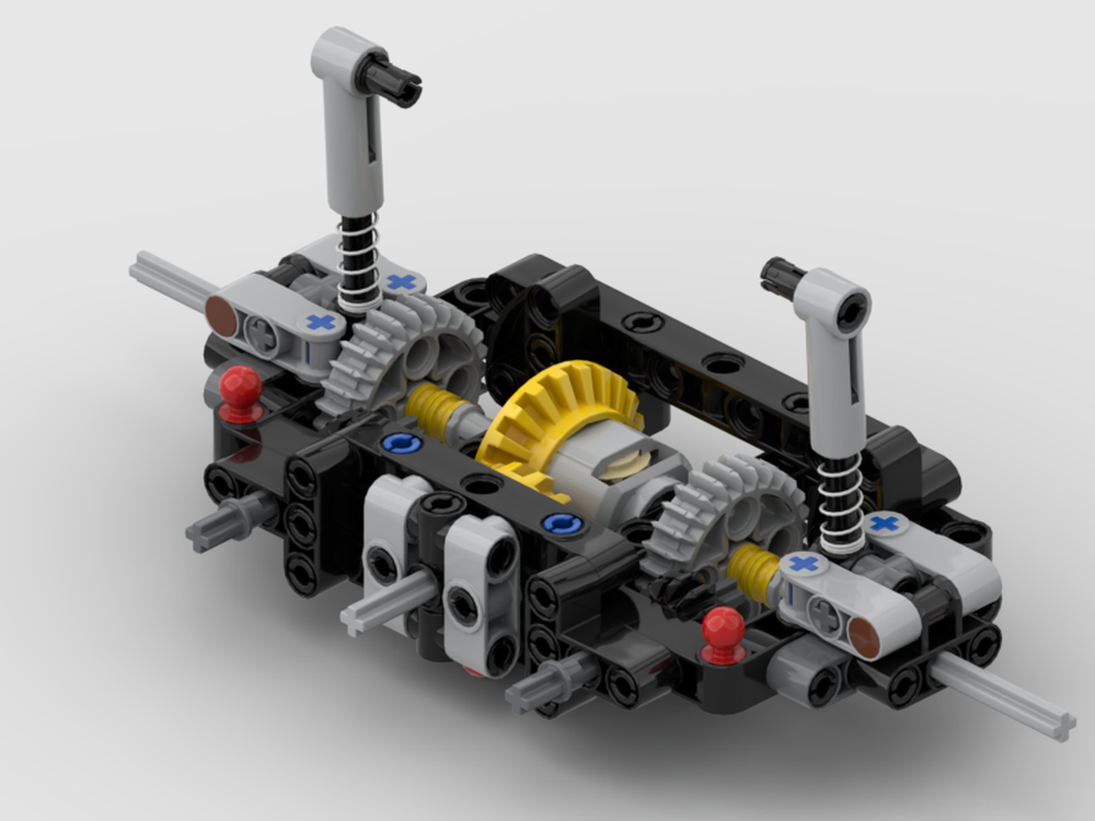 Lego Rear Axle for 4x4 RC Off Roader (12:28 gearing)