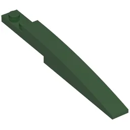 Brick Curved 10 x 1 [Symmetric Inside Ridges] / Dark Green