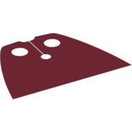 Lego Neckwear Cape, Standard, Very Short [Traditional Starched Fabric] / Dark Red