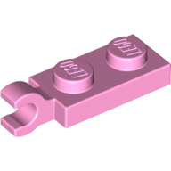 Lego Plate Special 1 x 2 with Clip Horizontal on End / Bright Pink