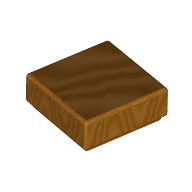 Lego Tile 1 x 1 with Groove / Metallic Gold