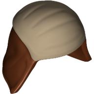Lego Cap and Neck Protector with Dark Tan Print / Reddish Brown