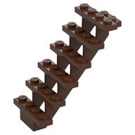 Lego Stairs 7 x 4 x 6 Straight Open / Brown