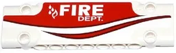 Technic, Panel Plate 3 x 11 x 1 with Red Stripe and 'FIRE DEPT.' on Red Background Pattern Model Left Side (Sticker) - Set 42040