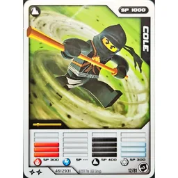 Trading Card, Ninjago Deck #1: 12 - Cole - International Version / [No Color/Any Color]