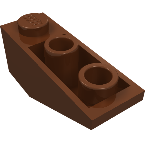 Lego Brick Sloped Inverted 34° 3 x 1 without Internal Stopper / Reddish Brown