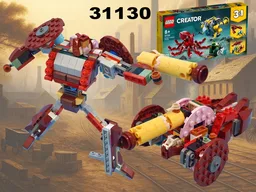 Transformer Megatron (Hearts of Steel ) / howitzer using LEGO Creator 31130: Sunken Treasure Mission