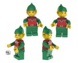 Maxifigure elf with red scalloped collar