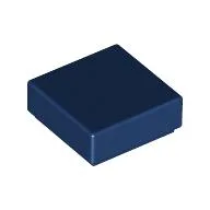 Tile 1 x 1 with Groove / Dark Blue