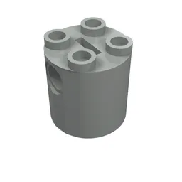 Brick Round 2 x 2 x 2 Robot Body, no Axle Holder / Light Gray