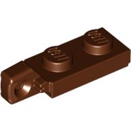 Lego Hinge Plate 1 x 2 Locking with 1 Finger On End, with Groove / Reddish Brown