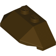 Lego Brick Wedged, Sloped 45° 2 x 4 Triple / Dark Brown