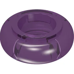 Clikits Bead, Ring, Thick Small with Hole / Trans-Light Purple