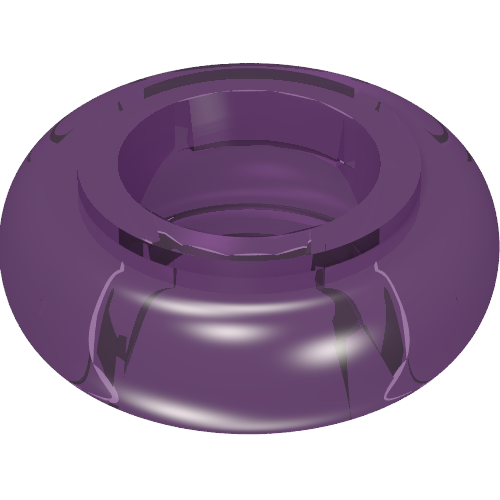 Lego Clikits Bead, Ring, Thick Small with Hole / Trans-Light Purple