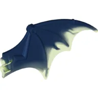 Creature Body Part, Dragon Wing 13 x 8, with Marbled Trans-Neon Green Pattern / Dark Blue