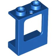 Window 1 x 2 x 2 Plane, Hollow Studs, Single Hole Top and Bottom for Glass / Blue