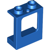 Lego Window 1 x 2 x 2 Plane, Hollow Studs, Single Hole Top and Bottom for Glass / Blue