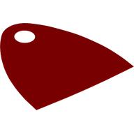 Lego Neckwear Cape, Short, Straight Bottom, One Top Hole [Spongy Stretchable Fabric] / Red