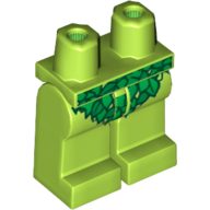 Lego Hips and Lime Legs with Green Plant Foliage Print