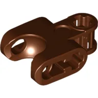 Technic Axle Connector 2 x 3 with Ball Socket, Open Lower Axle Holes / Reddish Brown