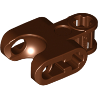 Lego Technic Axle Connector 2 x 3 with Ball Socket, Open Lower Axle Holes / Reddish Brown