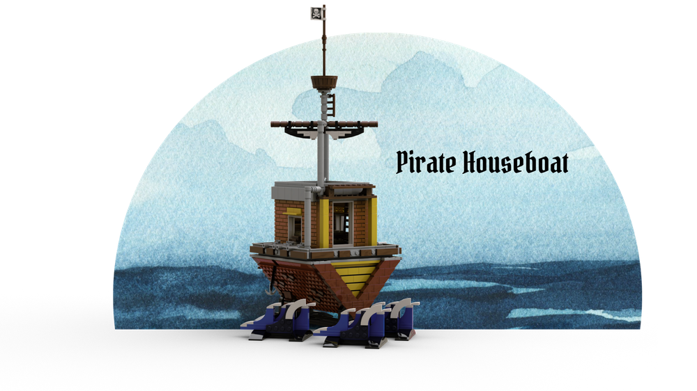 Lego pirate houseboat