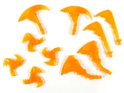 Minifigure, Weapon Pack Sickles, Swords and Shuriken Throwing Stars, 10 in Bag (Multipack)