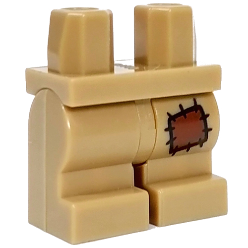 Lego Hips and Dark Tan Medium Legs with Reddish Brown Patch print / Dark Tan