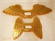 Lego Plastic Wings with Gold Feathers Hawkman Pattern, Sheet of 2, Extended and Collapsed Wings