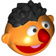 Lego Minifig Head Special (Ernie) / Orange
