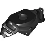 Minifig Neckwear Shoulder Armor with Stud on Back / Black