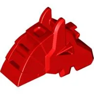 Animal / Creature Accessory, Horse Battle Helmet [Angular, Front Clip] / Red