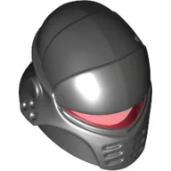 Helmet Inquisitor with Trans Red Visor with White Side Insignia Print / Black